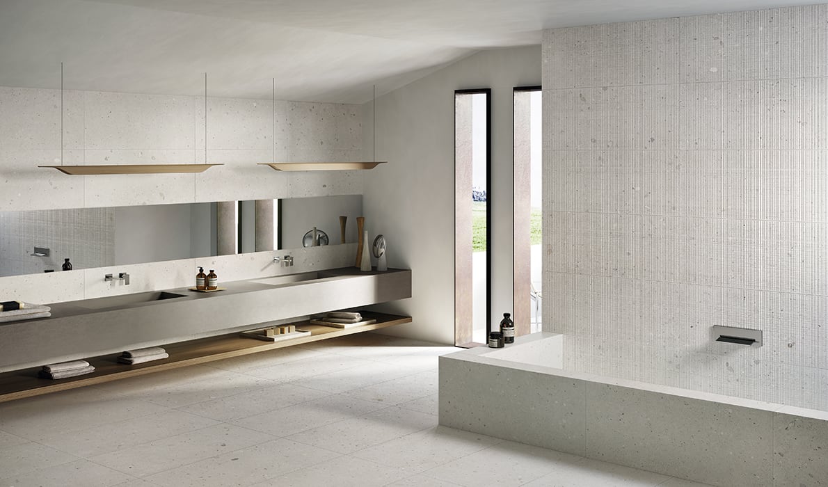 Gres porcellanato Bergamo effetto Pietra Egp Provenza Dielle Ceramiche